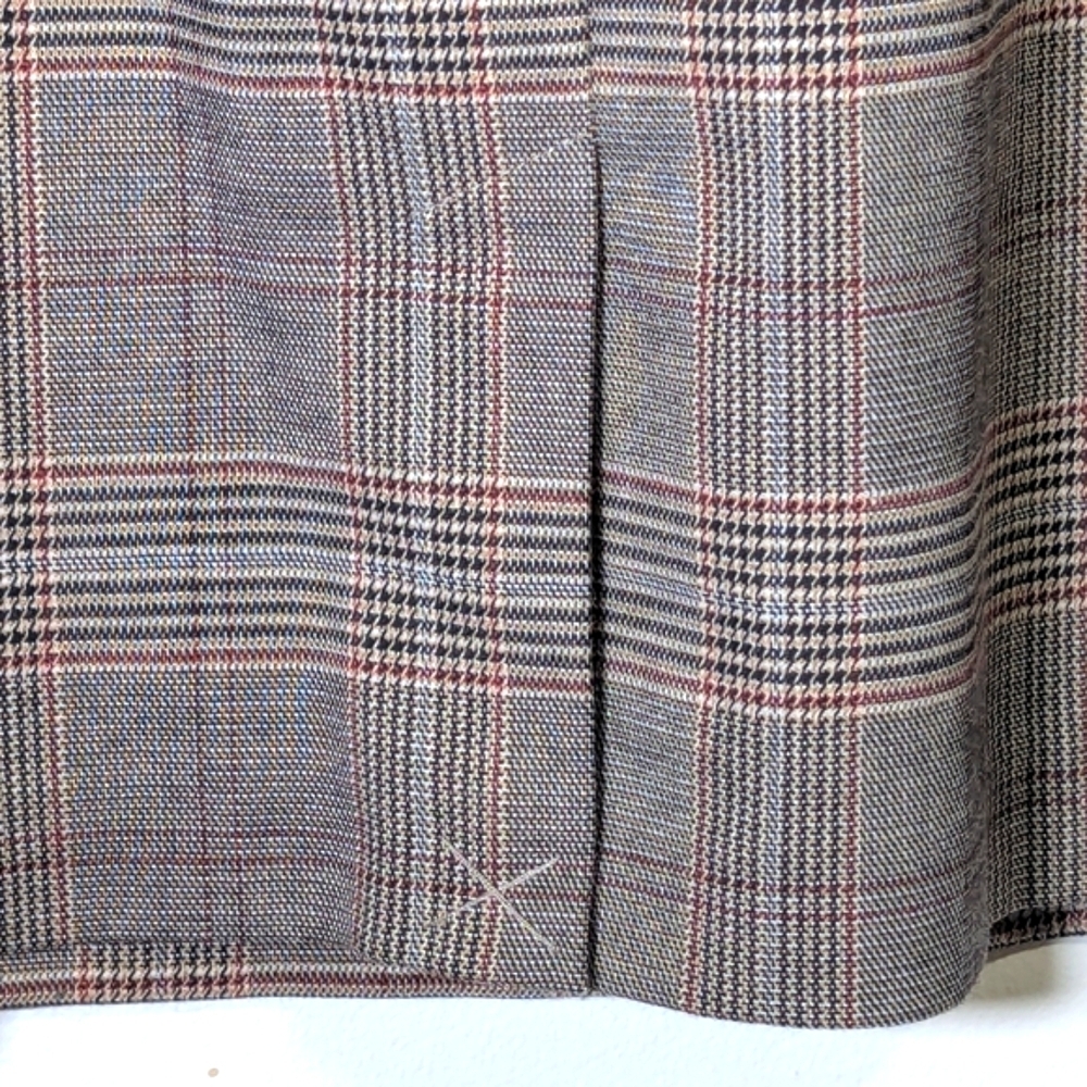 H&M Brown Plaid Fitted Dress Size 6 - Picture 9 of 9